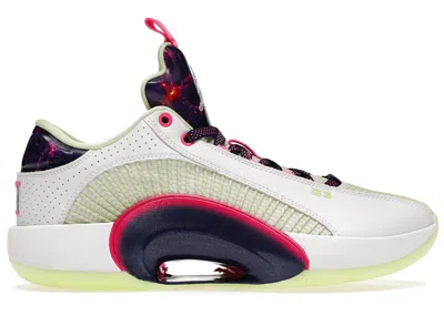 Pre-owned Jordan Men's  Xxxv Low Cosmic Deception Luka Doncic Pe Sneakers In White/purple/iridiscent In Multi