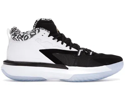 Pre-owned Jordan Men's  Zion 1 Sneakers In Black/white/metallic Gold In Multi