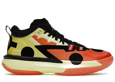 Pre-owned Jordan Men's  Zion 1 Sp Naruto Kyuubi Sneakers In Electric Yellow/black/chile Red