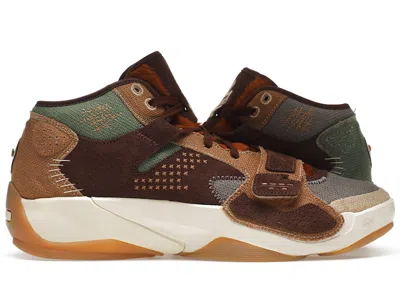 Pre-owned Jordan Men's  Zion 2 Voodoo Sneakers In Flax/muslin/sesame