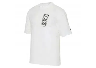 Pre-owned Jordan Men's  Zion Drifit Shortsleeve T-shirt In White