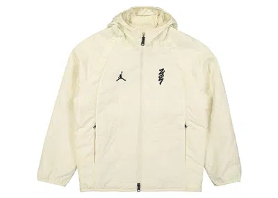 Pre-owned Jordan Men's  Zion Jacket In Sail In Sand