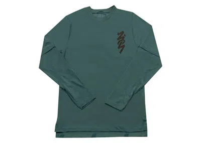 Pre-owned Jordan Men's  Zion Williamson Shooting Long Sleeve T-shirt In Dark Teal