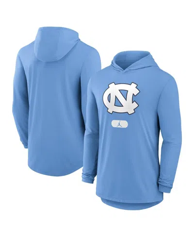 Jordan Men's Light Blue North Carolina Tar Heels Lightweight Performance Long Sleeve Hoodie T-shirt