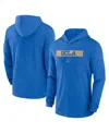 Jordan Men's Light Blue Ucla Bruins Sideline Hoodie Performance Long Sleeve T-shirt In Light Blue