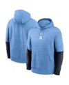 Jordan North Carolina Tar Heels Sideline Team Issue Club Nike Men's College Pullover Hoodie In Light Blue,navy