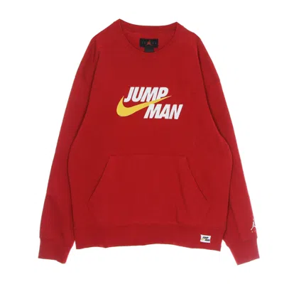 Jordan Men's Lightweight Crewneck Sweatshirt Jumpman Fleece Crew Gym Red