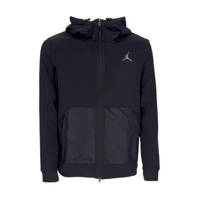Jordan Men's Lightweight Zip Hoodie Dri-fit Sport Statement Fleece Full-zip Hoodie Black/black/reflective S In Black/black/reflective Silv