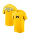 Jordan Michigan Wolverines Nike Men's College T-shirt In Yellow