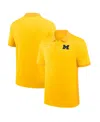 Jordan Men's Maize Michigan Wolverines 2025 Early Season Coaches Sideline Victory Stripe Performance Polo S In Yellow