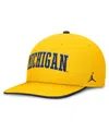 Jordan Men's Maize Michigan Wolverines Athletics Pro Adjustable Hat In Maize