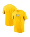 Jordan Men's Maize Michigan Wolverines Campus Logo Swoosh T-shirt In Yellow