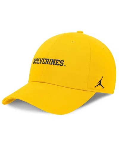 Jordan Men's Maize Michigan Wolverines Club Tri-glide Adjustable Hat In Yellow