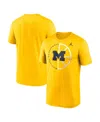 Jordan Men's Maize Michigan Wolverines Legend Basketball Icon Performance T-shirt In Yellow