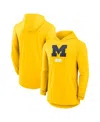Jordan Men's Maize Michigan Wolverines Lightweight Performance Long Sleeve Hoodie T-shirt In Maize