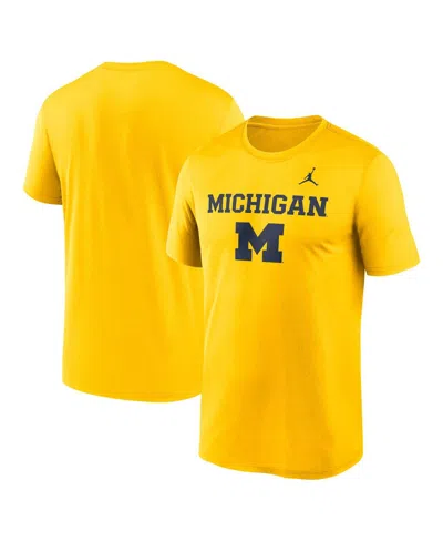 Jordan Men's Maize Michigan Wolverines Lockup Legend Performance T-shirt