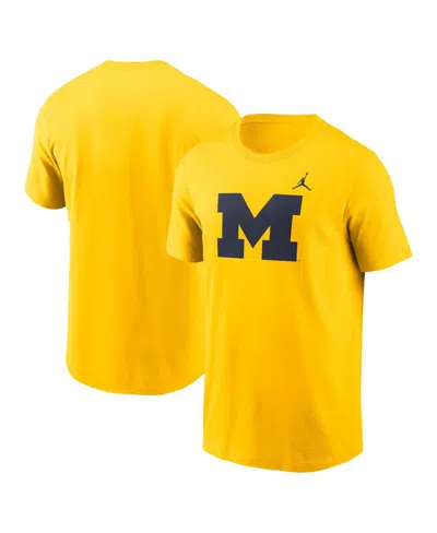 Jordan Men's Maize Michigan Wolverines Primetime Evergreen Logo T-shirt