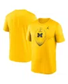 Jordan Men's Maize Michigan Wolverines Primetime Legend Icon Performance T-shirt In Maize
