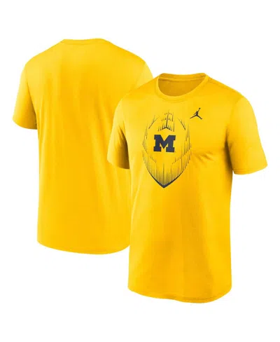 Jordan Men's Maize Michigan Wolverines Primetime Legend Icon Performance T-shirt