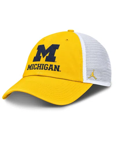 Jordan Men's Maize/white Michigan Wolverines Club Trucker Adjustable Hat In Multi