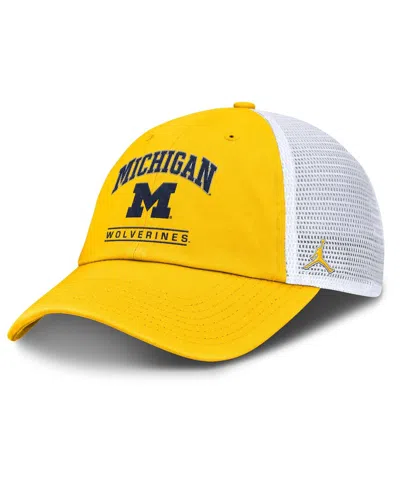 Jordan Men's Maize/white Michigan Wolverines Club Trucker Adjustable Hat