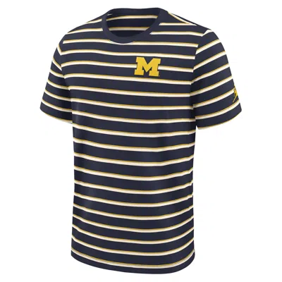 Jordan Men's Michigan Athletic Prep Legacy Summit Stripe  Brand College T-shirt In Black