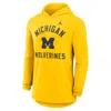 Jordan Men's Michigan Campus Arch  Brand Dri-fit College Long-sleeve Hooded T-shirt In Yellow