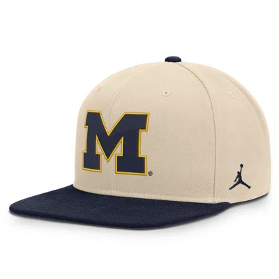 Jordan Men's Michigan Campus Prep  Brand Dri-fit College Adjustable Hat In Brown
