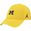 Jordan Men's Maize Michigan Wolverines Club Swoosh Performance Adjustable Hat In Yellow