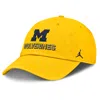 Jordan Men's Michigan On-field Club Gameday  Brand College Adjustable Hat In Yellow