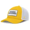 Jordan Men's Maize/white Michigan Wolverines 2025 On-field Rise Patch Trucker Adjustable Hat In Yellow