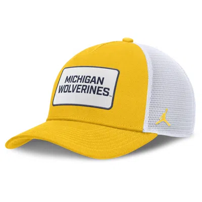 JORDAN MEN'S MICHIGAN ON-FIELD RISE  BRAND COLLEGE TRUCKER ADJUSTABLE HAT,1015911670