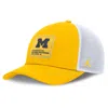 Jordan Men's Michigan On-field Rise Engineered  Brand College Trucker Adjustable Hat In Yellow