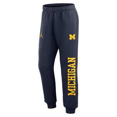 Jordan Men's Michigan Primetime Club  Brand College Jogger Pants In Blue