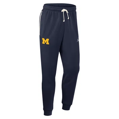 Jordan Men's Michigan Sideline  Brand Dri-fit College Taper Pants In Blue