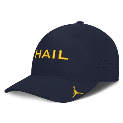 Jordan Men's Michigan Sideline Club Gameday  Brand Dri-fit College Hat In Blue