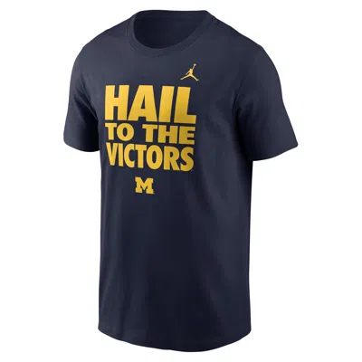 Jordan Men's Michigan Sideline Slogan  Brand Dri-fit College Long-sleeve T-shirt In Multi
