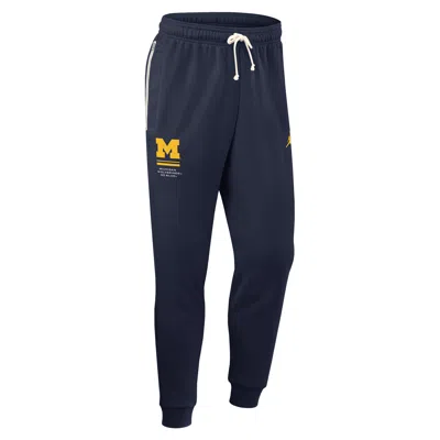 Jordan Men's Michigan Sideline Standard Issue  Brand Dri-fit College Taper Pants In Blue