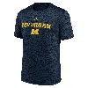 Jordan Men's Navy Michigan Wolverines Campus Slant Velocity Performance T-shirt In Blue