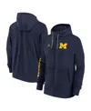 Jordan Men's Michigan Wolverines Sideline Team Issue  College Full-zip Hoodie In Navy