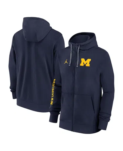 JORDAN MEN'S MICHIGAN WOLVERINES 2024 SIDELINE FULL-ZIP HOODIE