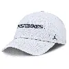 Jordan Men's Michigan Wolverines Core Club Mascot Wordmark  Brand College Adjustable Hat In White
