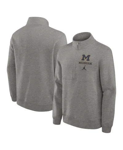 JORDAN MEN'S MICHIGAN WOLVERINES PRIMETIME CLUB HALF-ZIP SWEATSHIRT