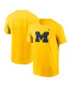 Jordan Men's Maize Michigan Wolverines Primetime Evergreen Logo T-shirt In Maize