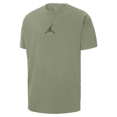 Jordan Men's Green Milwaukee Bucks Statement Edition Jumpman Flight Heavyweight T-shirt