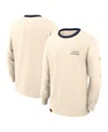 Jordan Men's Michigan Athletic Prep Max90 Pocket Logo  Brand College Long-sleeve T-shirt In Neutral