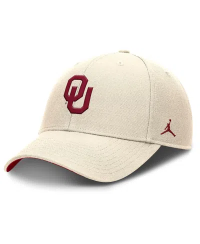 Jordan Men's Natural Oklahoma Sooners Rise Primetime Performance Trucker Adjustable Hat In Brown