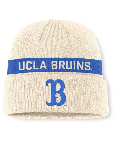 Jordan Men's Natural/blue Ucla Bruins Peak Primetime Utility Cuffed Knit Hat In Neutral