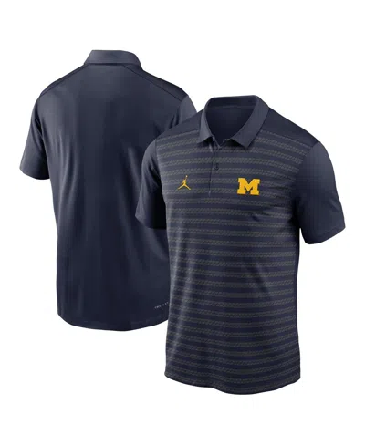 Jordan Men's Navy Michigan Wolverines 2024 Early Season Coaches Sideline Performance Polo Shirt