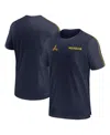 Jordan Men's Navy Michigan Wolverines 2024 Sideline Coach Performance Top In Navy,maize